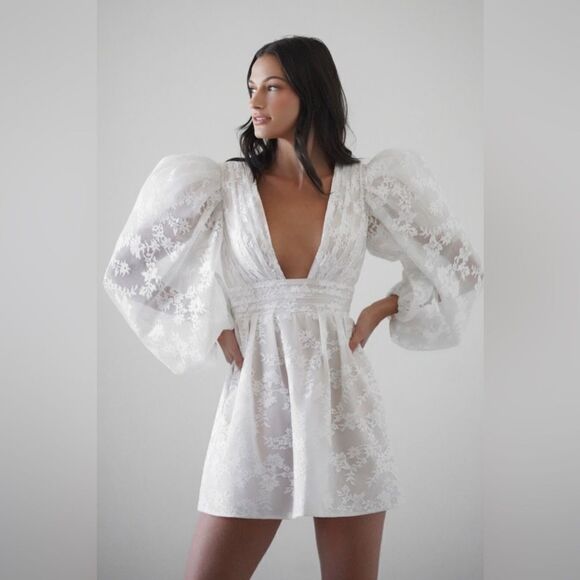 Anthropologie WATTERS MERINGUE IN LACE/ size 4 Ivory - Picture 1 of 14
